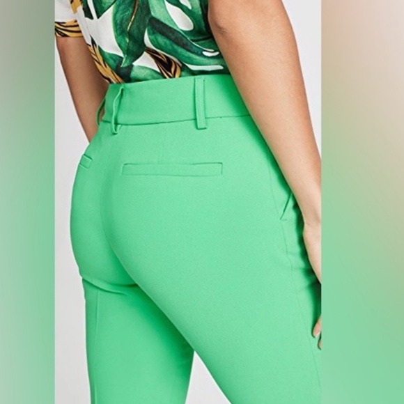 NWT Alice + Olivia Vibrant Green Cropped Pants - Picture 9 of 9